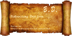 Babocsay Dorina névjegykártya