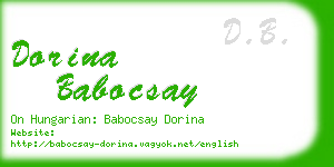 dorina babocsay business card